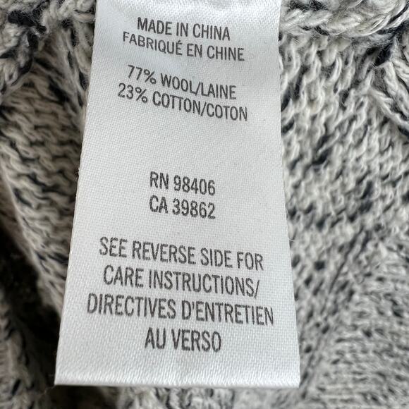 Theory Gray Long Sleeve Wool Cotton Blend Crewneck Pullover Sweater Size P(XS) - Picture 8 of 9